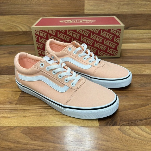 VANS Ward Canvas Tropical Peach Sneakers NIB-Women's Size 10 - Picture 1 of 11